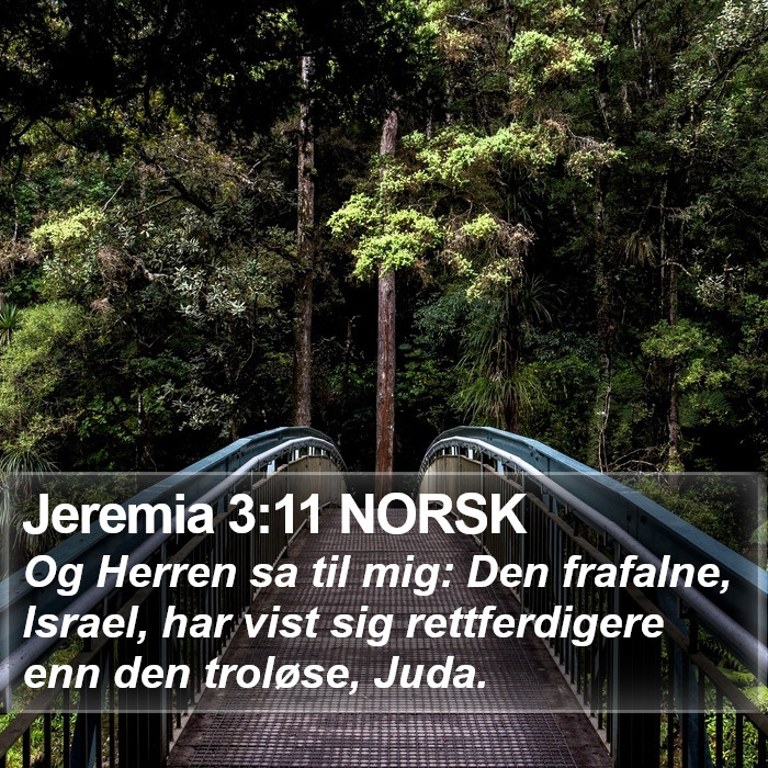 Jeremia 3:11 NORSK Bible Study
