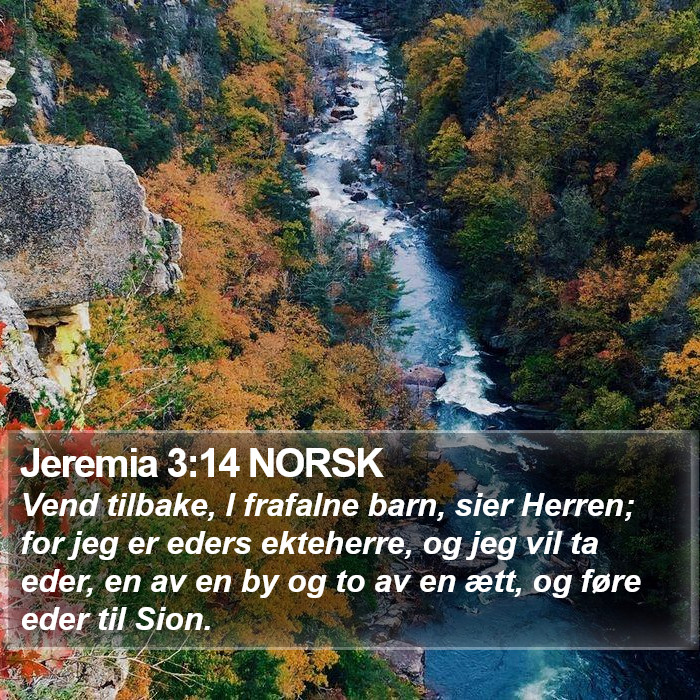 Jeremia 3:14 NORSK Bible Study
