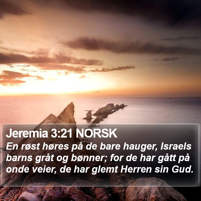 Jeremia 3:21 NORSK Bible Study