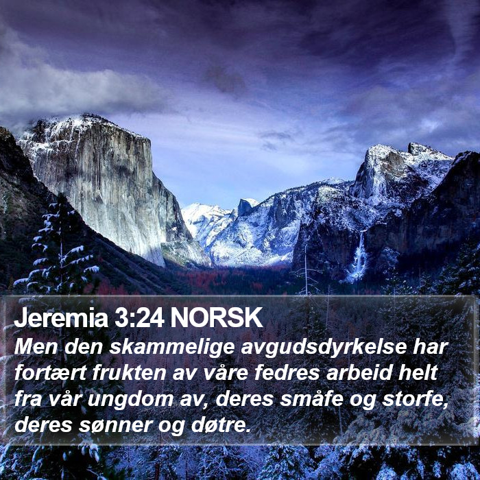 Jeremia 3:24 NORSK Bible Study