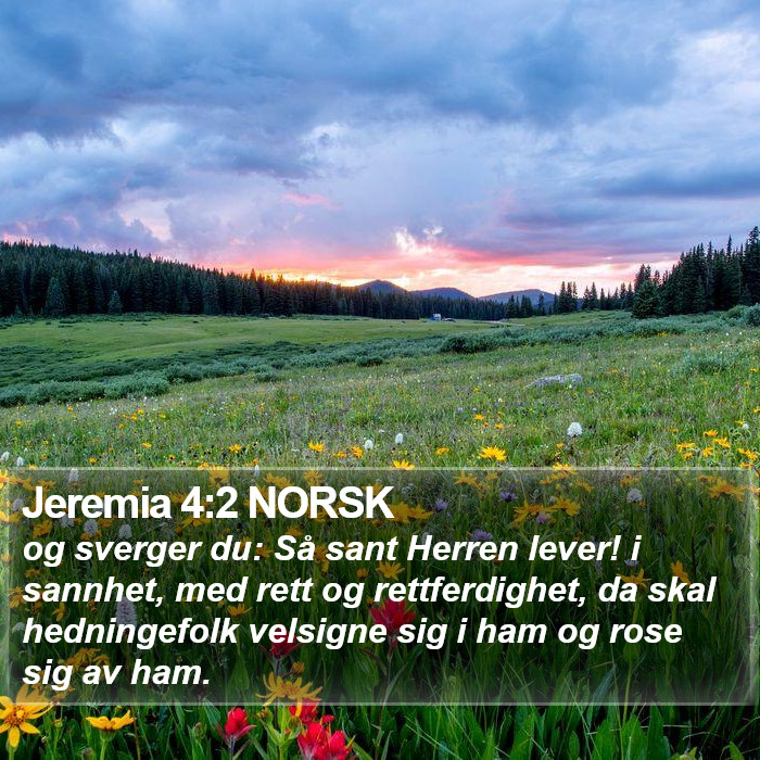 Jeremia 4:2 NORSK Bible Study