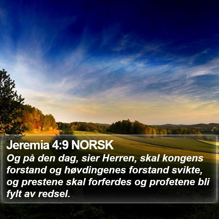 Jeremia 4:9 NORSK Bible Study