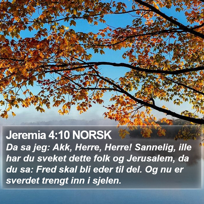 Jeremia 4:10 NORSK Bible Study