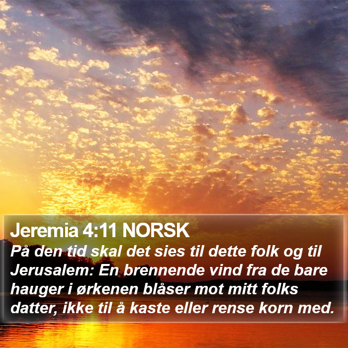 Jeremia 4:11 NORSK Bible Study