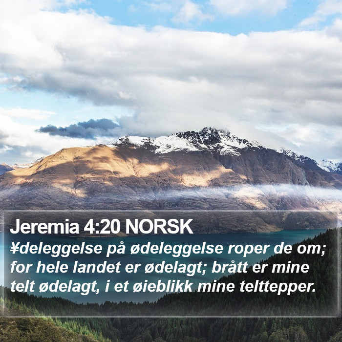 Jeremia 4:20 NORSK Bible Study