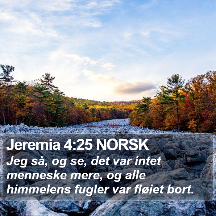 Jeremia 4:25 NORSK Bible Study