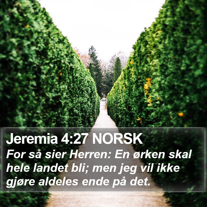 Jeremia 4:27 NORSK Bible Study