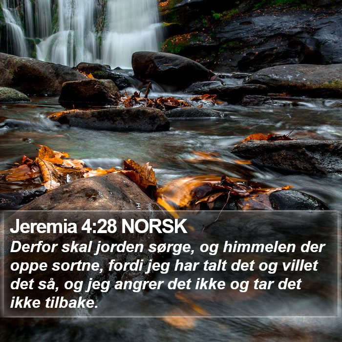 Jeremia 4:28 NORSK Bible Study