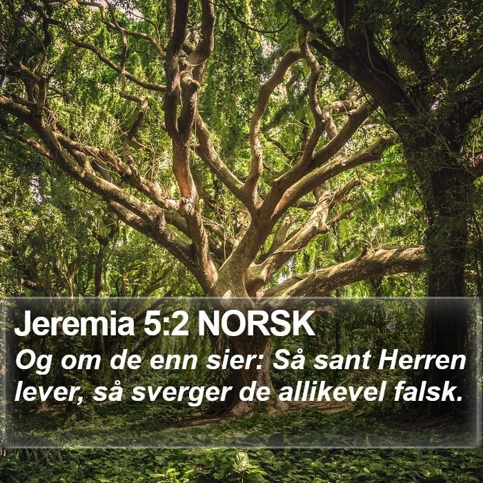 Jeremia 5:2 NORSK Bible Study