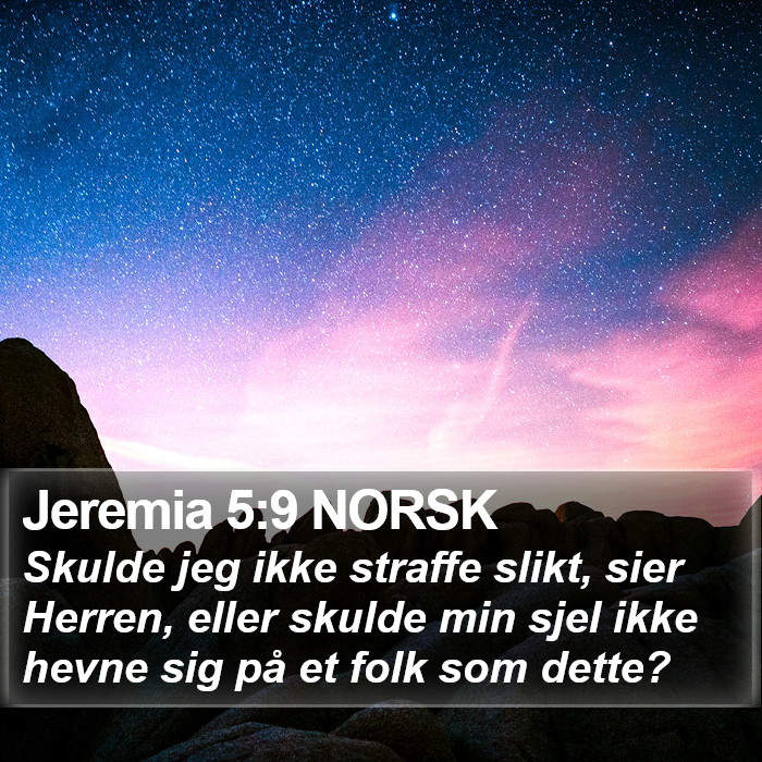 Jeremia 5:9 NORSK Bible Study