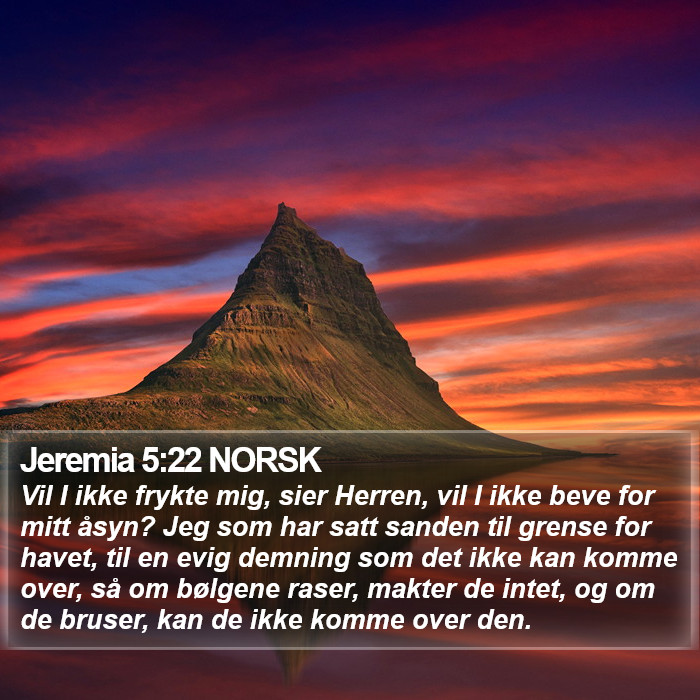 Jeremia 5:22 NORSK Bible Study