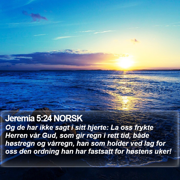 Jeremia 5:24 NORSK Bible Study