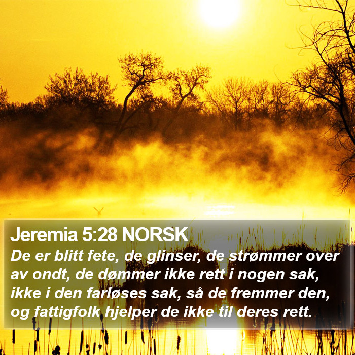 Jeremia 5:28 NORSK Bible Study