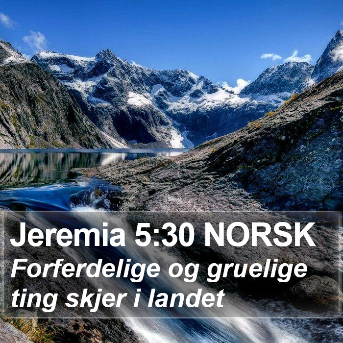 Jeremia 5:30 NORSK Bible Study