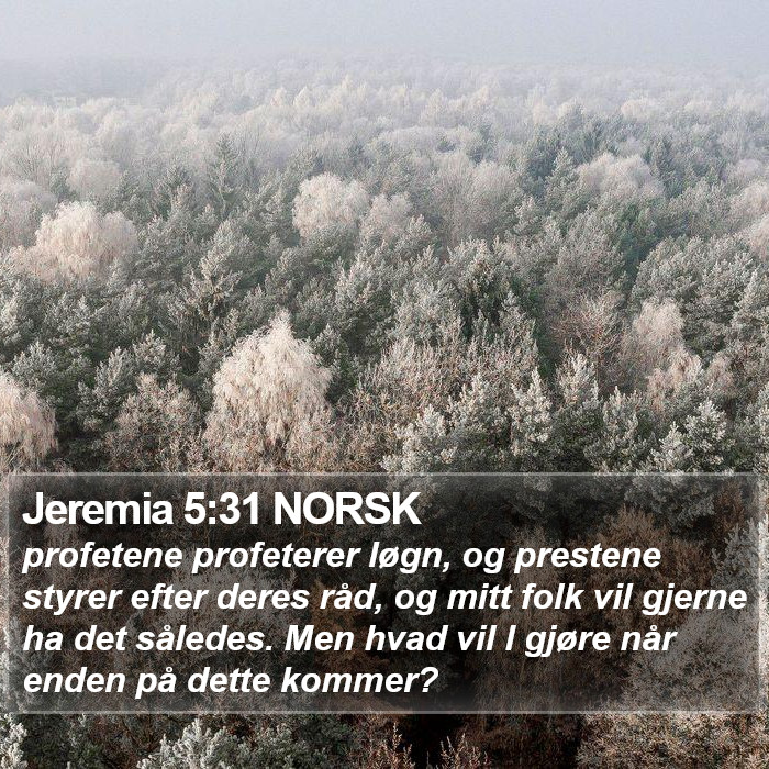 Jeremia 5:31 NORSK Bible Study