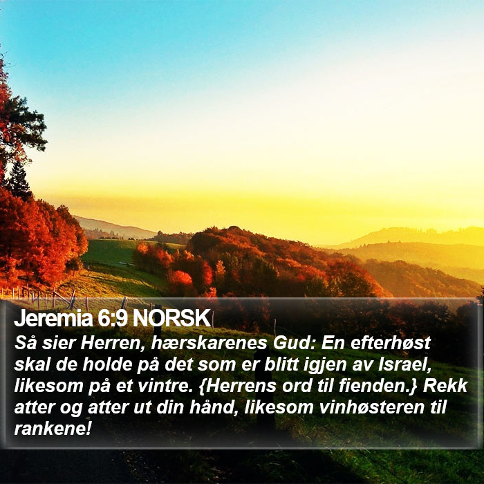 Jeremia 6:9 NORSK Bible Study