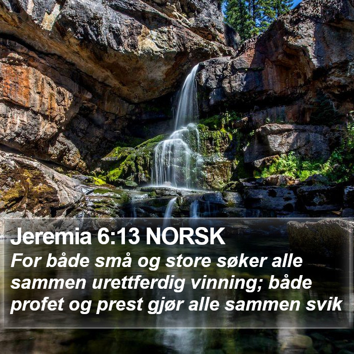 Jeremia 6:13 NORSK Bible Study