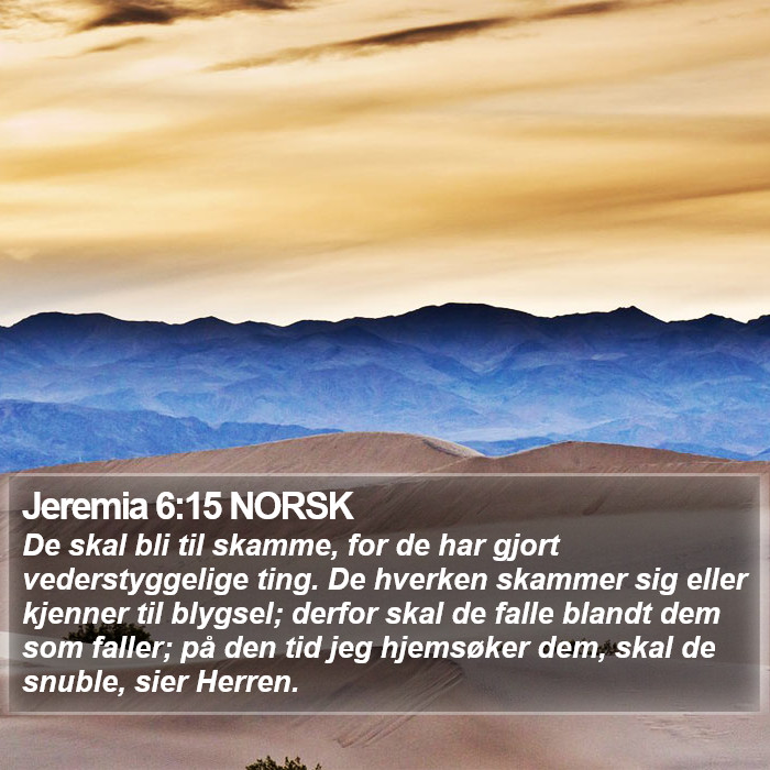 Jeremia 6:15 NORSK Bible Study