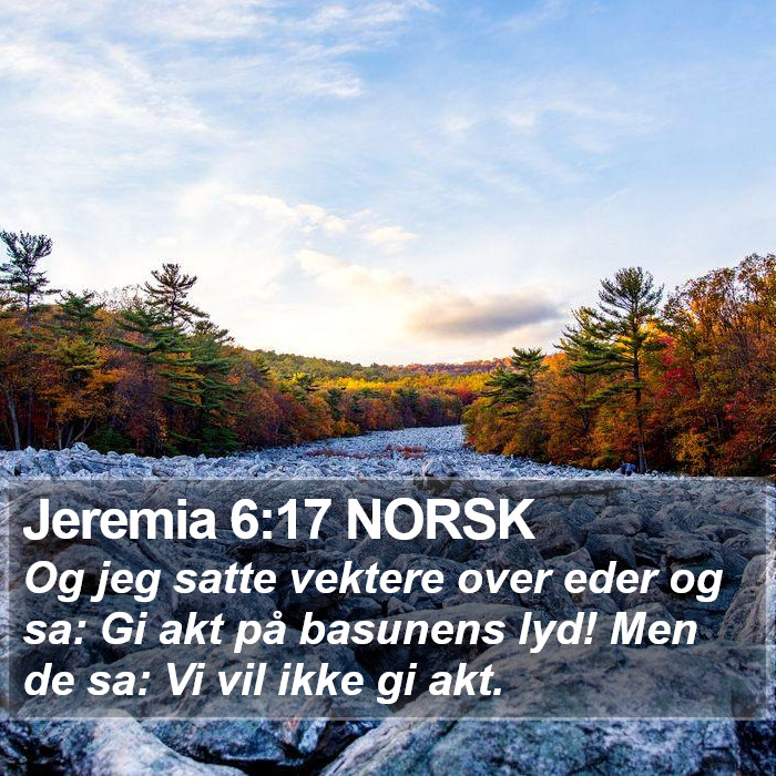 Jeremia 6:17 NORSK Bible Study