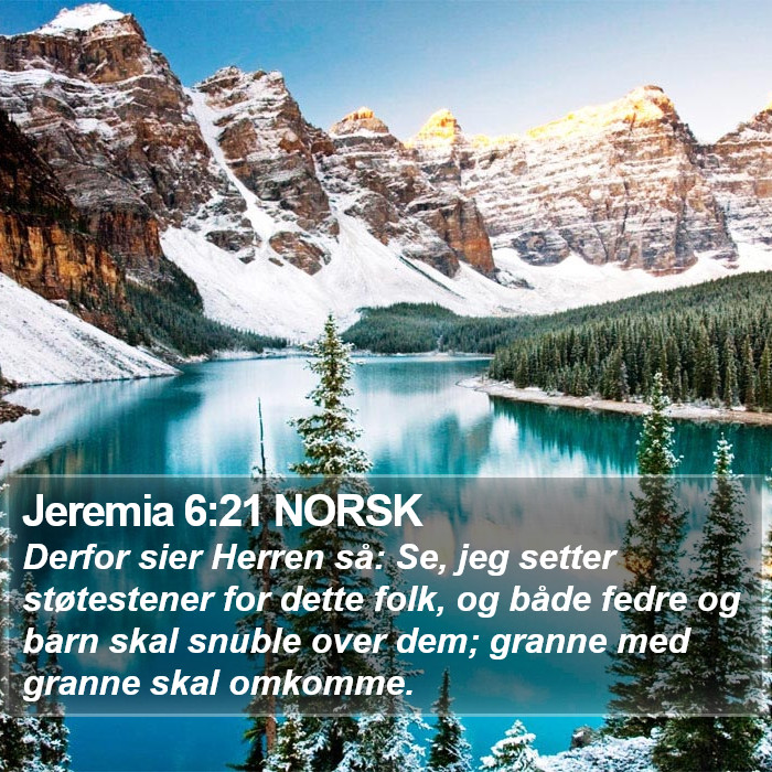 Jeremia 6:21 NORSK Bible Study