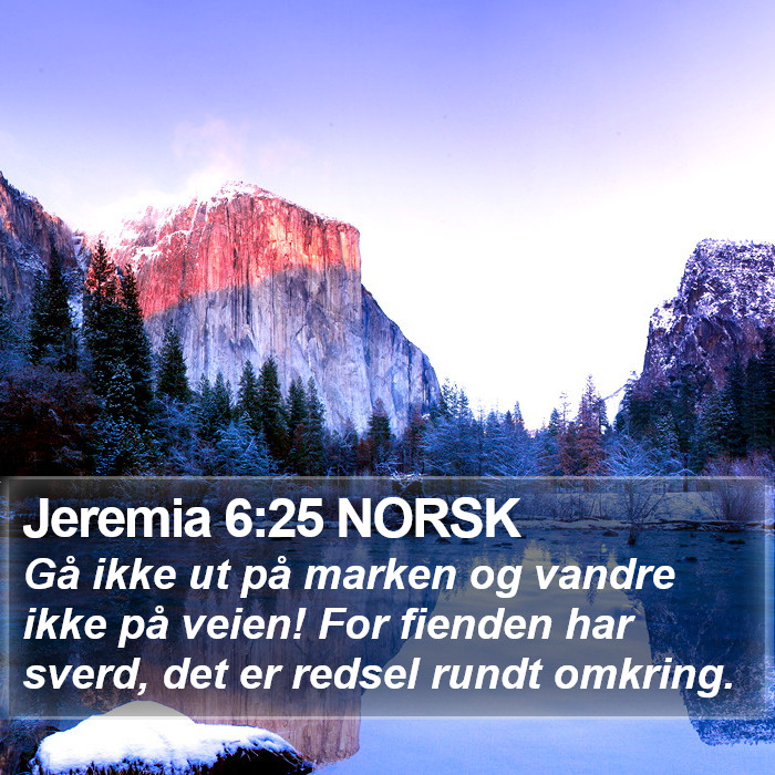 Jeremia 6:25 NORSK Bible Study