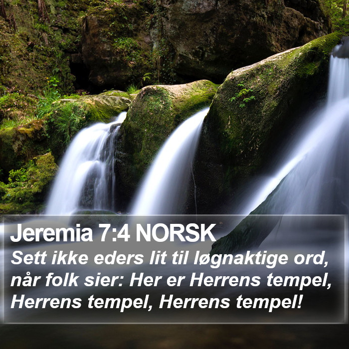 Jeremia 7:4 NORSK Bible Study