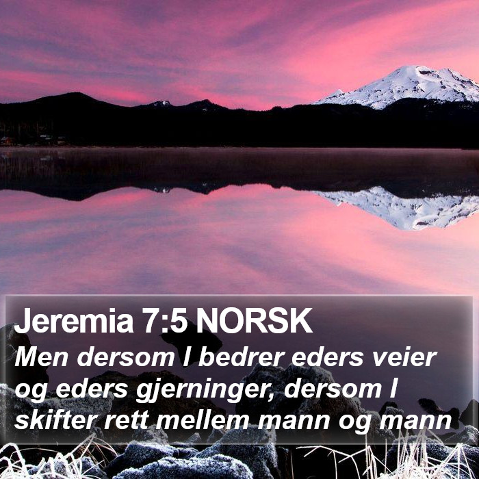 Jeremia 7:5 NORSK Bible Study