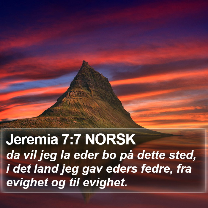 Jeremia 7:7 NORSK Bible Study