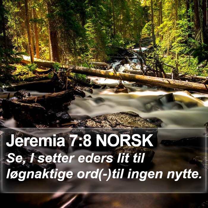 Jeremia 7:8 NORSK Bible Study