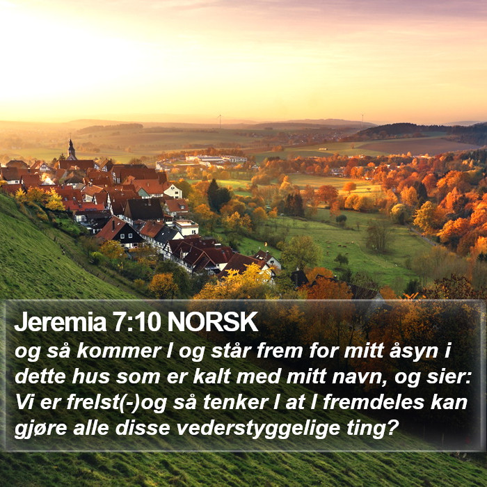 Jeremia 7:10 NORSK Bible Study