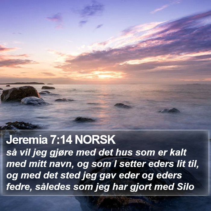 Jeremia 7:14 NORSK Bible Study