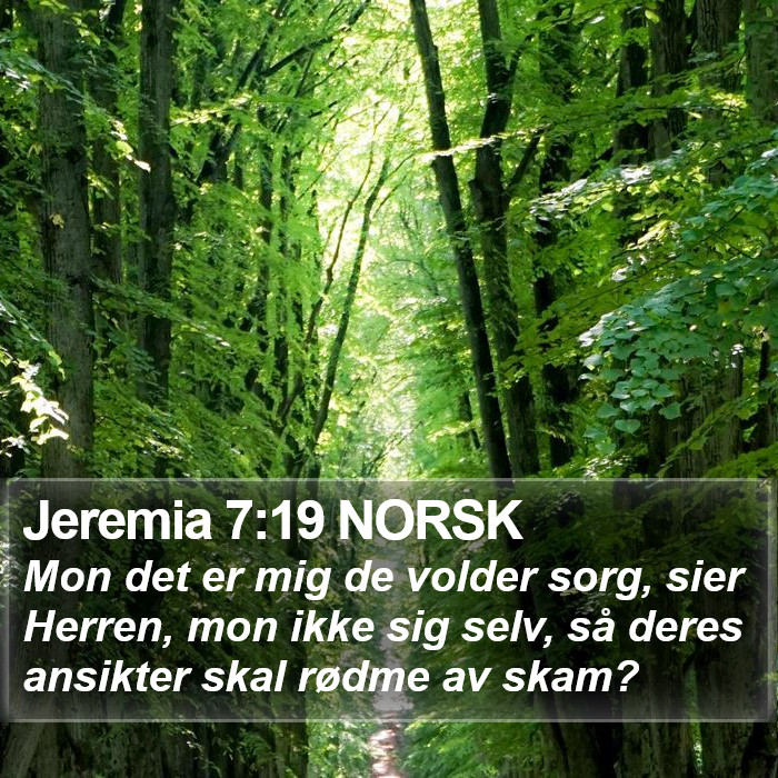 Jeremia 7:19 NORSK Bible Study