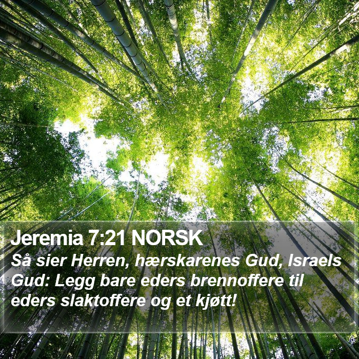 Jeremia 7:21 NORSK Bible Study