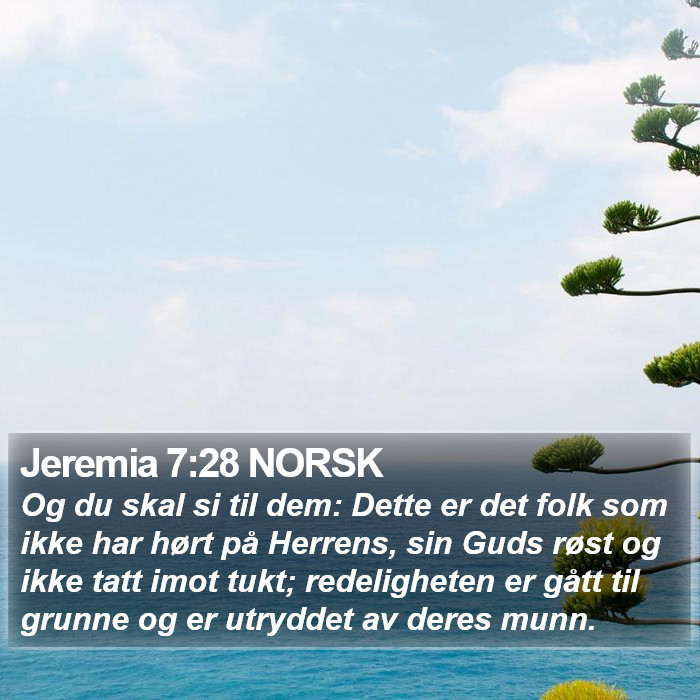 Jeremia 7:28 NORSK Bible Study