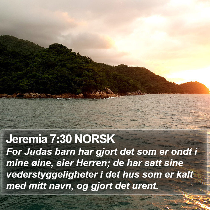 Jeremia 7:30 NORSK Bible Study