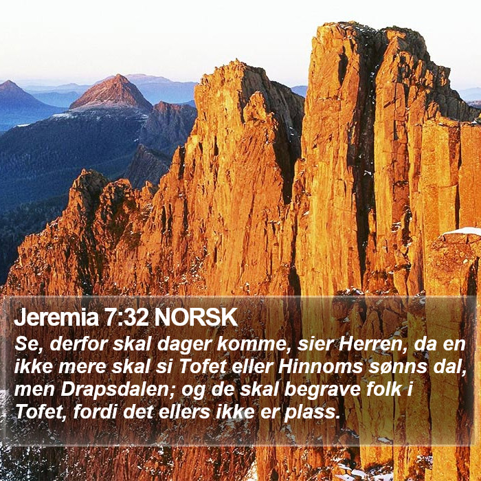 Jeremia 7:32 NORSK Bible Study