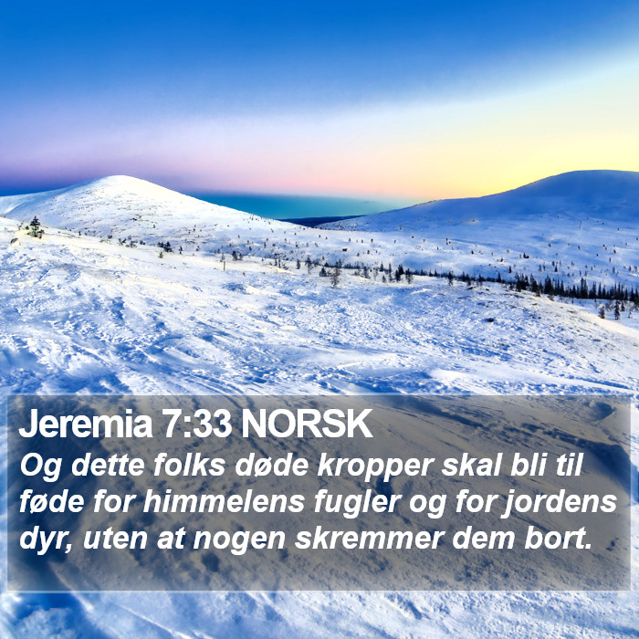 Jeremia 7:33 NORSK Bible Study