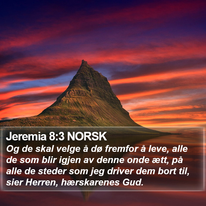 Jeremia 8:3 NORSK Bible Study