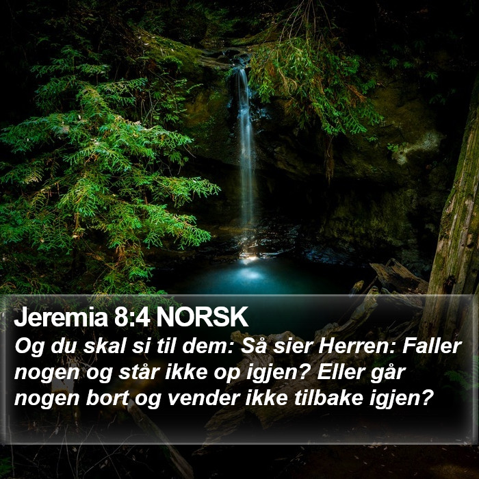 Jeremia 8:4 NORSK Bible Study