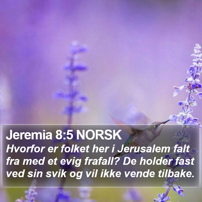 Jeremia 8:5 NORSK Bible Study