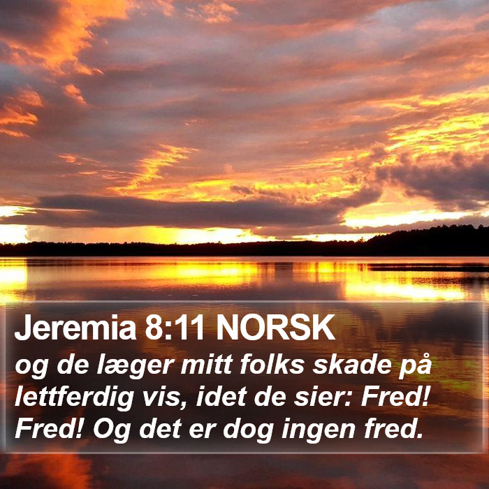 Jeremia 8:11 NORSK Bible Study