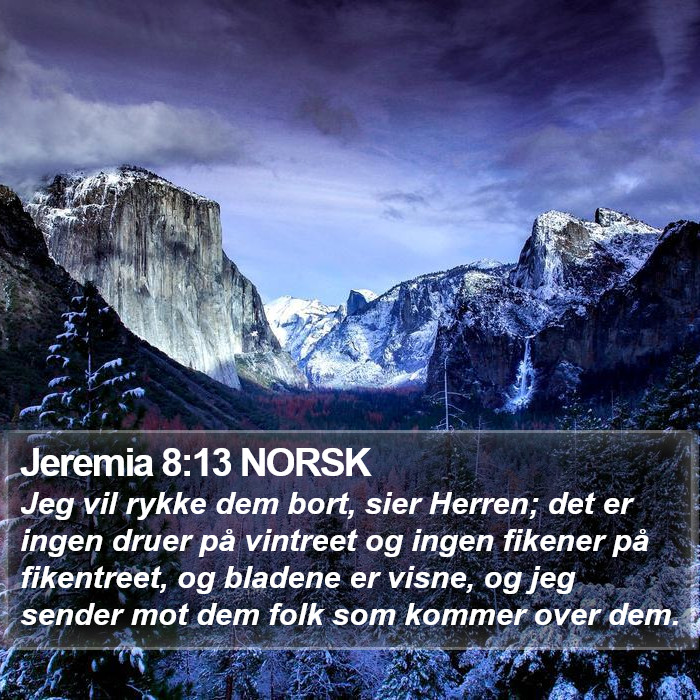 Jeremia 8:13 NORSK Bible Study