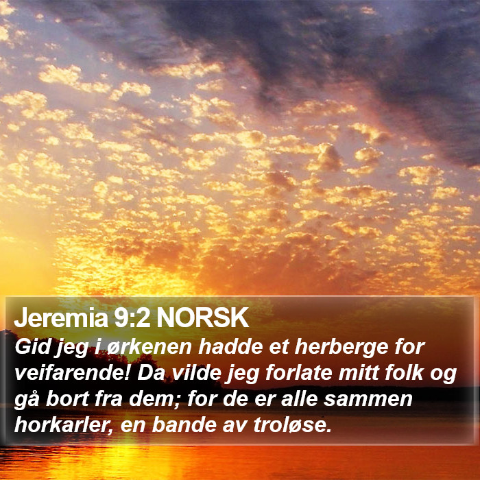 Jeremia 9:2 NORSK Bible Study