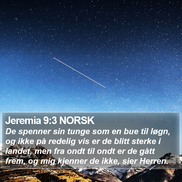 Jeremia 9:3 NORSK Bible Study