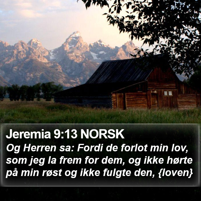 Jeremia 9:13 NORSK Bible Study