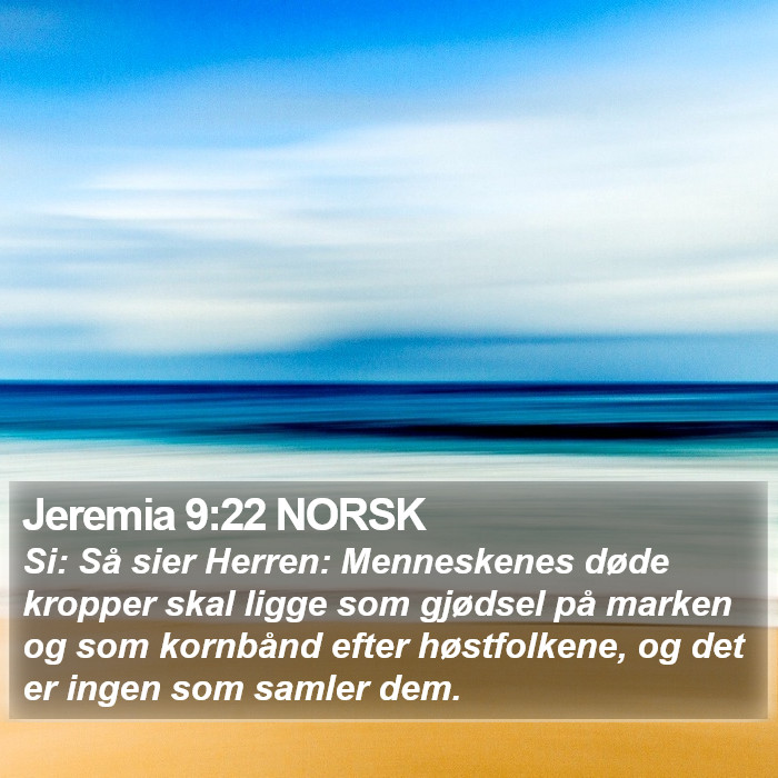 Jeremia 9:22 NORSK Bible Study