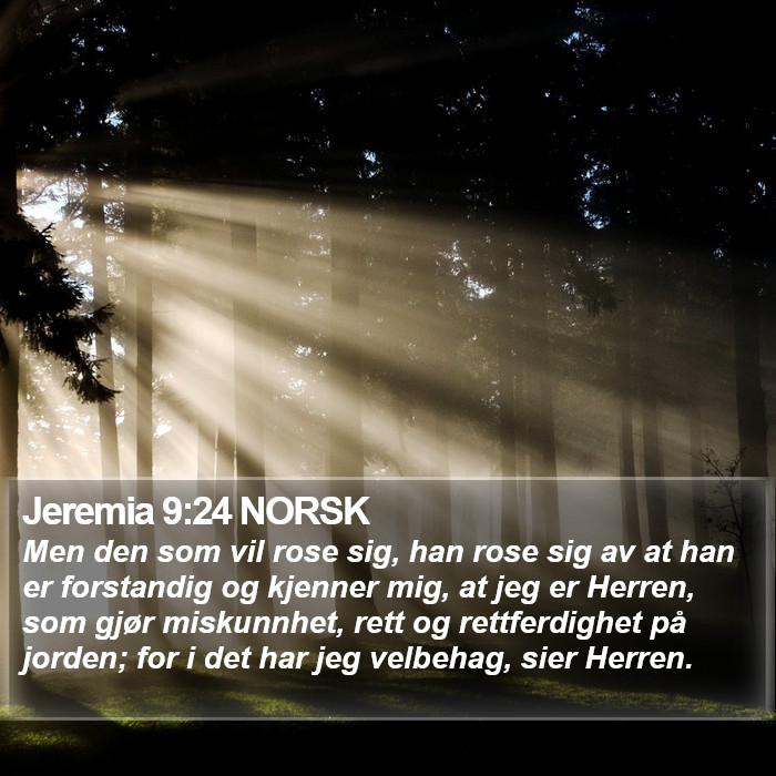 Jeremia 9:24 NORSK Bible Study