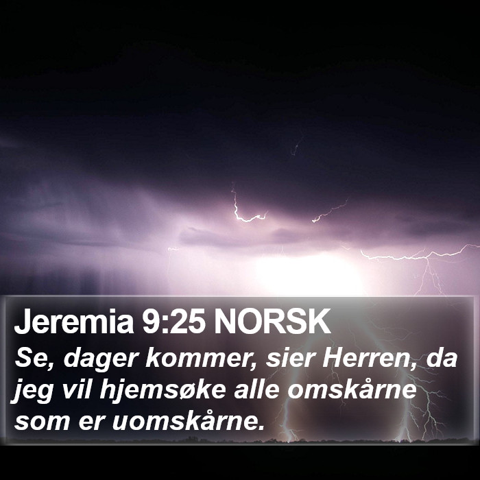 Jeremia 9:25 NORSK Bible Study