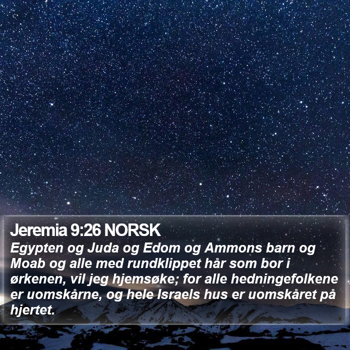 Jeremia 9:26 NORSK Bible Study