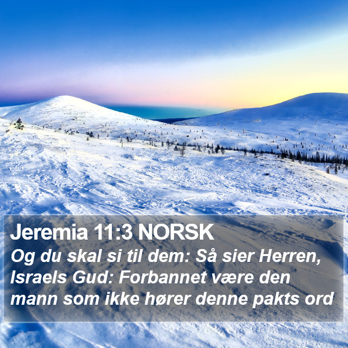 Jeremia 11:3 NORSK Bible Study